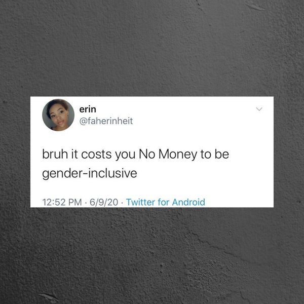 the cost of gender inclusivity - a haiku